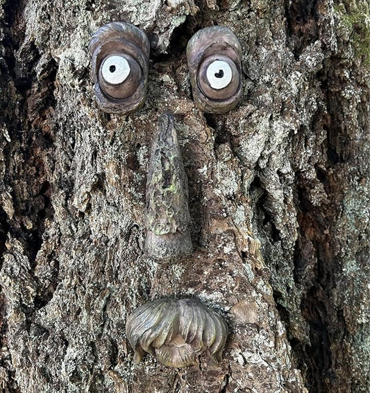 Gnome Open The Door Garden Decor Resin Tree Faces Decor Outdoor Fairy Garden Patio Lawn Porch (Tree face C)