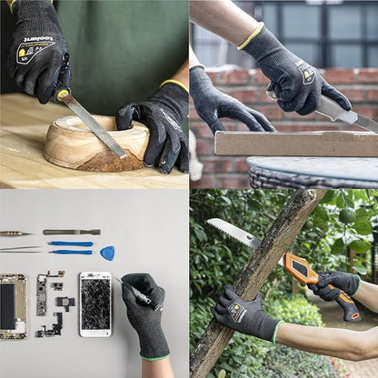 toolant ANSI A4 Cut Resistant Work Gloves without Steel & Fiberglass, Ultra Light Comfort & Proper Fit,for Mechanic,Gardening