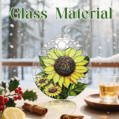 Sunflower Christmas Ornaments: Christmas Tree Ornaments, Holiday Decor for Flower Lover, Stocking Stuffers, Gift Ideas, Xmas Gifts & Gifts for Sunflower Plant Lover