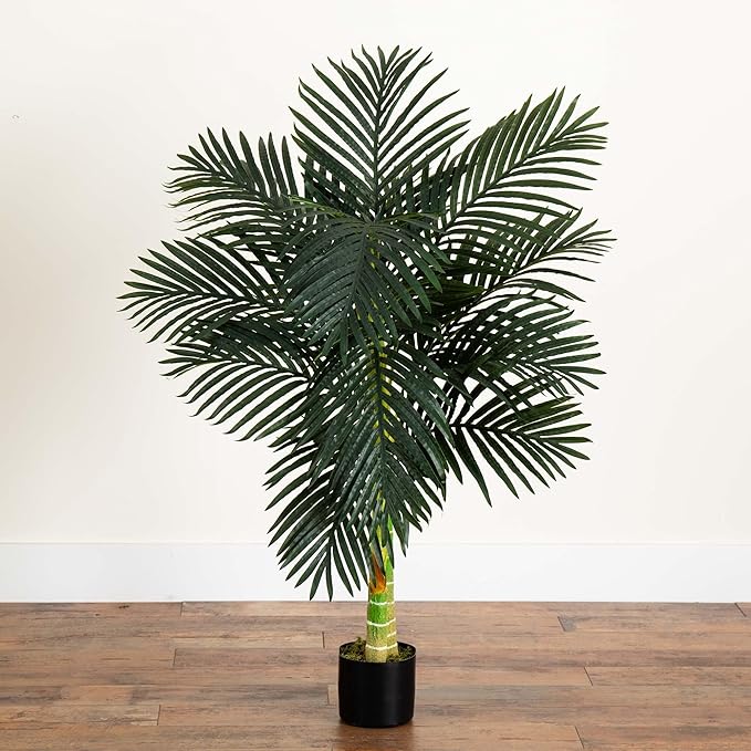 Nearly Natural 4ft Golden Cane Palm Artificial Tree