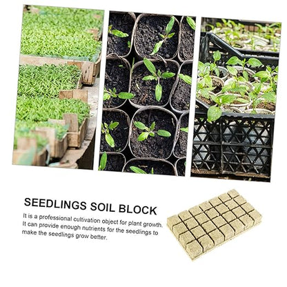 Sosoport 84pcs Gardening Seedling Blocks Degradable Hydroponic Fertilizer Plugs Efficient Plant Transplanting for Flowers Vegetables