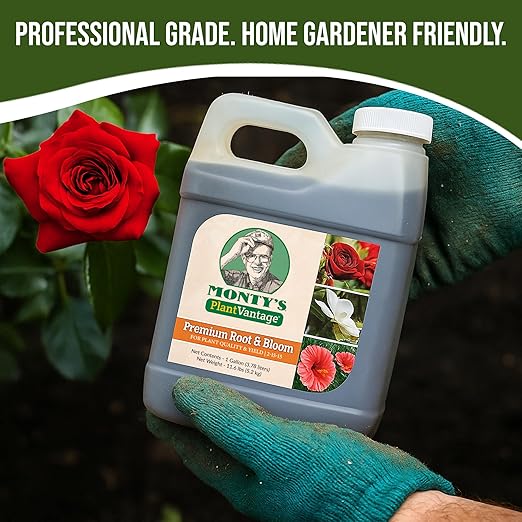 PlantVantage Root & Bloom Fertilizer - Concentrated Liquid Fertilizer for Strong Roots and Big Blooms - Bloom Plant Food for Trees, Shrubs, Flowers and Vegetables - Ideal Soil and Foliar Spray - 1 Gal
