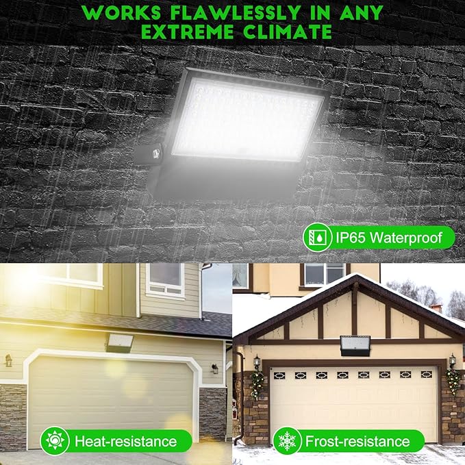 Juyace Led Stadium Flood Light Outdoor 36000Lm 1500W Equivalent Super Bright Commercial Area Lighting 100-277V 5000K Daylight IP65 Waterproof Arena Lights for Sport Fields and Courts