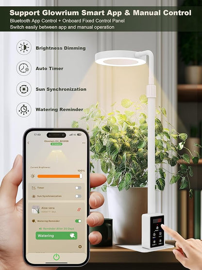 Professional LED Full Spectrum Grow Light for Indoor Plants, Hydroponic Growing System C038 (White, 8W)