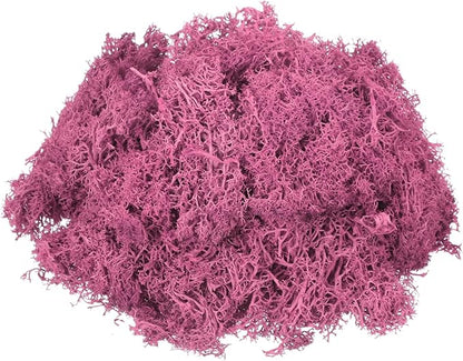 MECCANIXITY 3oz Preserved Reindeer Moss, Rose Pink Decorative Artificial Fake Moss for Potted Plants Indoor Crafts Lichen Centerpieces Decor