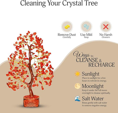 YATSKIA Red Jasper Crystals - Crystal Tree of Life - Gemstone Tree - Spiritual Items - Meditation Room Decor - Spiritual Decor - Reiki Gifts - Good Luck Charms - Metaphysical Gifts