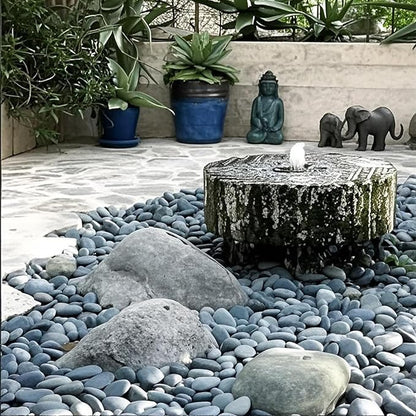 40 lbs Black Stones for Landscaping, 1-2 Inch Small Pebbles Natural Decorative Black River Rocks for Plants Aquarium Outdoor Garden Walkways Paving and Yards