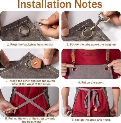 Woodworking Apron Heavy Wax Canvas Work Apron