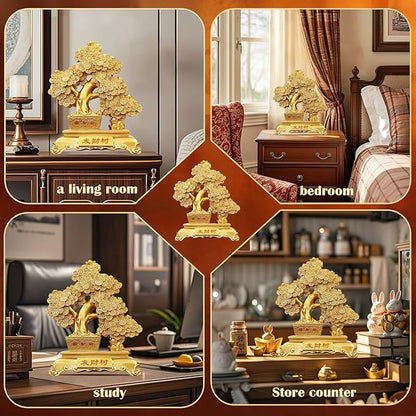 Top Resin Money Tree, Artificial Bonsai Tree - Feng Shui Decor & Gifts for Home, Feng Shui Statue, Chinese New Year Decoration, Chinese Decor & Gifts