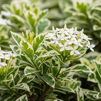 3 Live Ixora Plants, 5-7 Inc, White Ixora Live Plant, Tropical Shrub Plant for Gardening