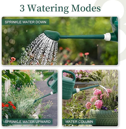 2 Gallon Watering Can, Garden Watering Can Outdoor, Plant Water Can with Removable Long Spout and Stainless Steel Sprinkler Head, Large Plastic Outdoor Watering Cans for Gardening Flower Plants