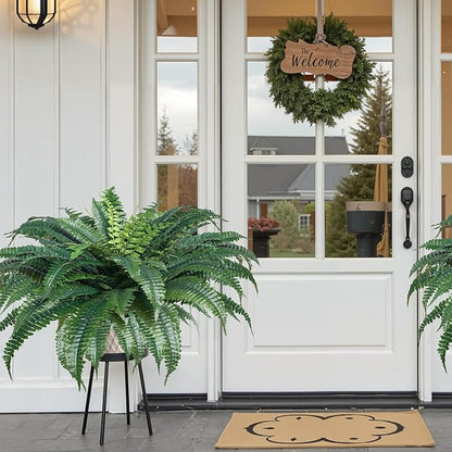 VEVOR Artificial Ferns 2 Pcs, 47 Inch Large Artificial Boston Ferns Plants, Faux Fern with 50 Branches, Artificial Plants Large for Outdoors/Indoor Home, Office,Garden (Flowerpot Unincluded)