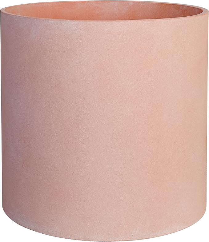 FaithLand Plant Pot 14 inch - Perfectly Fits Mid-Century Modern Plant Stand - Drainage Plug and Drainage Mesh Screen - Terracotta Color