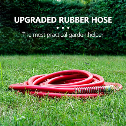 5/8" Garden Hose 100ft, -40℉ To 190℉ Hot/Cold, Heavy Duty,Flexible, 300psi Working, 1000psi Burst, 3/4" Brass Fittings with Hose Protector Coil Spring for Outdoor,Yard, Farm