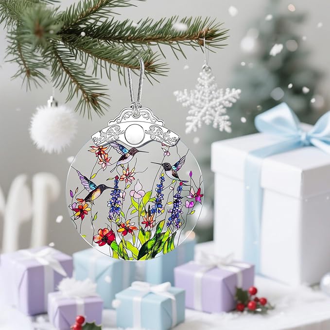 Hummingbird Christmas Ornaments: Christmas Tree Ornaments, Holiday Decor for Butterfly Lover, Stocking Stuffers, Gift Ideas, Housewarming Gift, Xmas Gifts & Gifts for Women, Friends and Neighbors