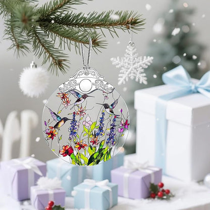 Hummingbird Christmas Ornaments: Christmas Tree Ornaments, Holiday Decor for Butterfly Lover, Stocking Stuffers, Gift Ideas, Housewarming Gift, Xmas Gifts & Gifts for Women, Friends and Neighbors