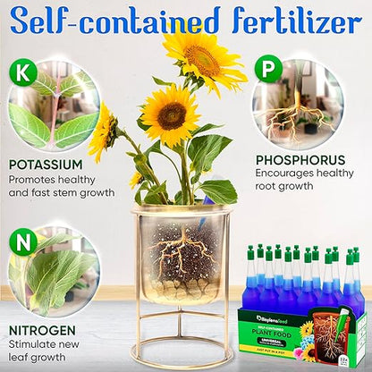 All-Purpose Liquid Plant Food Fertilizer | Easy Use No-Mix Spikes for Indoor House Plants & Outdoor Flowers | Bloom Booster Nutrient Solution for Vibrant Growth & Strong Roots | Made in The USA