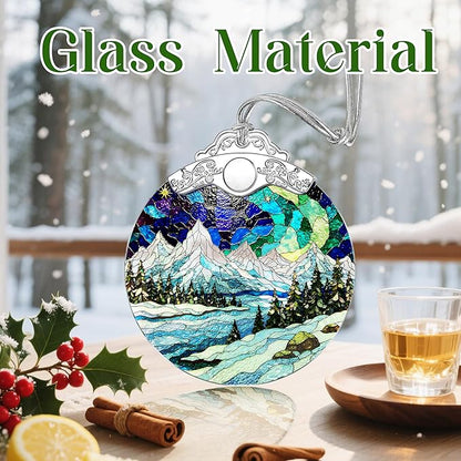 Mountain Landscape Christmas Ornaments: Christmas Tree Ornaments, Holiday Decor for Mountaineer, Stocking Stuffers, Gift Ideas, Xmas Gifts & Gifts for Nature Lover