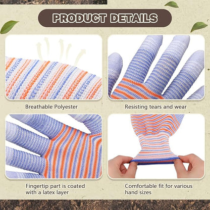 50 Pairs Gardening Gloves, Gardening Yard Gloves for Women and Men, Non Slip Rubber Coated, Breathable & Durability(Free Size)