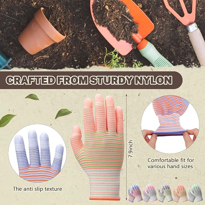 50 Pairs Gardening Gloves, Gardening Yard Gloves for Women and Men, Non Slip Rubber Coated, Breathable & Durability(Free Size)