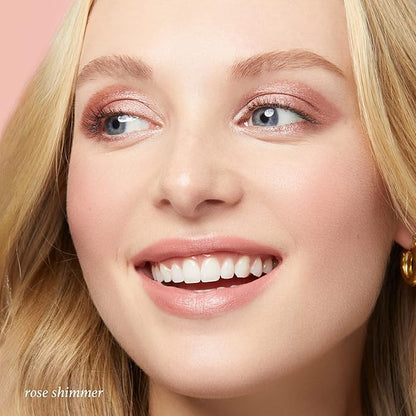 Julep Eyeshadow 101 Crème-to-Powder Waterproof Shadow Stick Duo – Long-Lasting, Crease-Proof, Easy Appy with Built-in Smudger - Pearl & Rose Shimmer