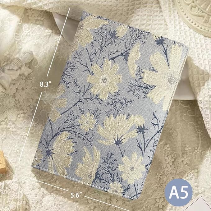 ipoul Flower Notebook, Hardcover, A5, 6x8, Lined Pages, Lay-flat, Beautiful Journal for Women, Daisy Gifts, Personal Notebook, Dream Journal, Self Care Journal
