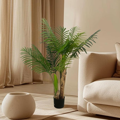 XBrand 47.2-Inches Artificial Palm Tree in Pot for Indoor Outdoor Home Office Store, Great Housewarming Gift