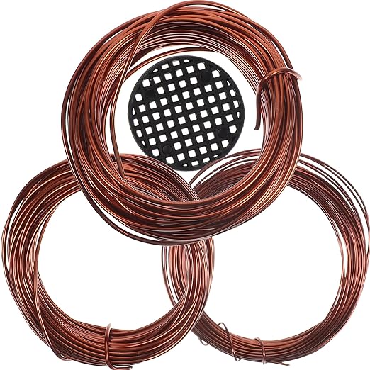 Luxshiny Bonsai Copper Wire Set for Plant Training and Climbing 10 Meters Anodized Aluminum Wire Kit for Garden Bonsai Shaping