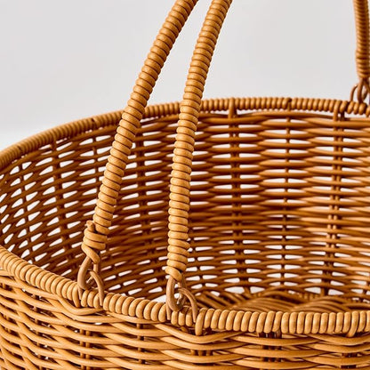 Fruit Bowl for Kitchen Counter, Large Fruit Basket with Handle, Suitable for Storing Fruits, Vegetables, Bread, Candys and Snacks