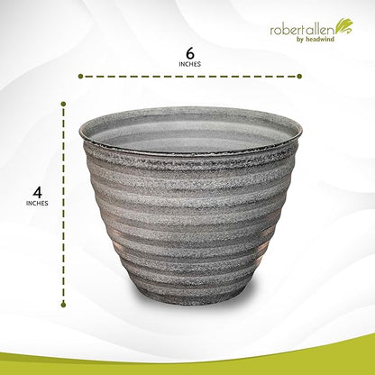 Headwind Ironstone Woodsdale Planter, 6", Dusted Pearl, 1 Pack