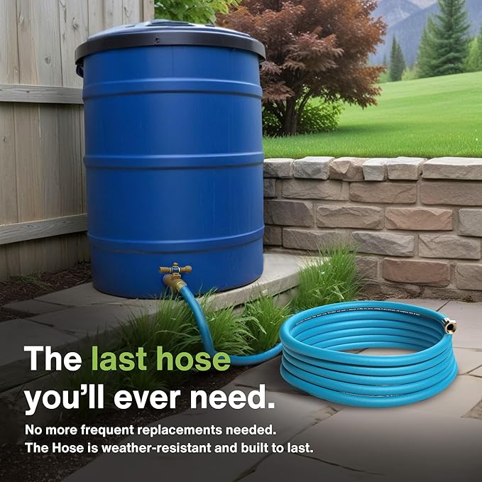 Aeromixer THE HOSE - 3/4 Inch Garden Hose 75 Ft, Kinkless Commercial Garden Hoses, Heavy Duty Industrial Water Hoses for Outdoors, 650 PSI High-Pressure Watering Tool for Farming and Gardening