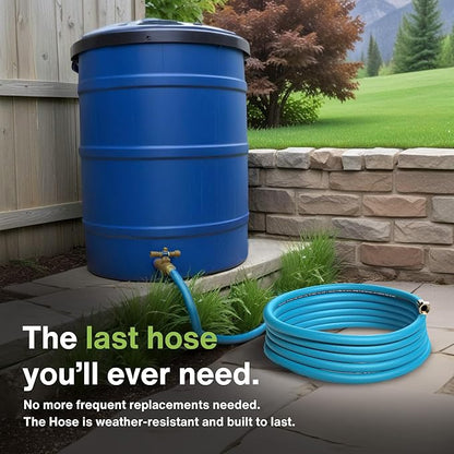 Aeromixer THE HOSE - 3/4 Inch Garden Hose 75 Ft, Kinkless Commercial Garden Hoses, Heavy Duty Industrial Water Hoses for Outdoors, 650 PSI High-Pressure Watering Tool for Farming and Gardening