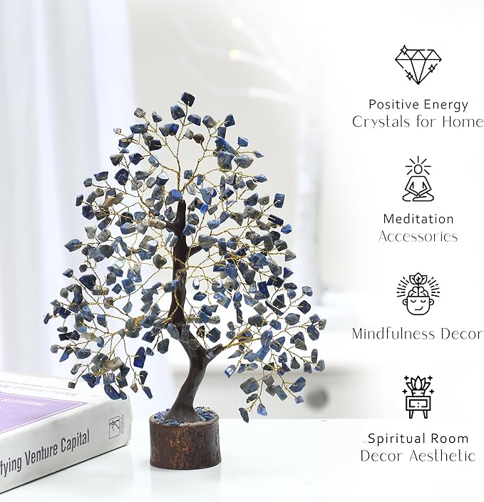 PYOR Lapis Lazuli Tree, Gemstones, Feng Shui Tree, Home Decor, Meditation Accessories, Lapis Lazuli, Healing Stones, Home Gift, Office Desk Decor, House Warming Gifts