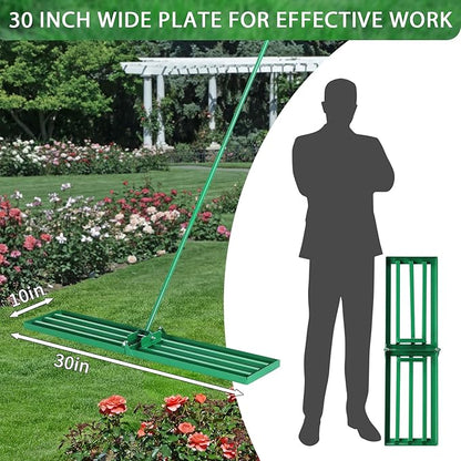 Outvita Lawn Leveling Rake 30"x10", Level Lawn Tool with Adjustable Handle, Yard Leveling Rake, Landscape Rakes for Garden, Backyard, Golf Course, Farm, Pasture