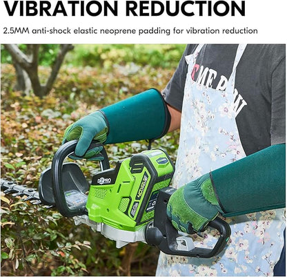 Vgo... Safety Work Gloves,Unisex,Gardening,Long Sleeves Gauntlet,Puncture-proof,Thorn Proof,Touchscreen(1 Pair,Size XL,Green,SL7477)