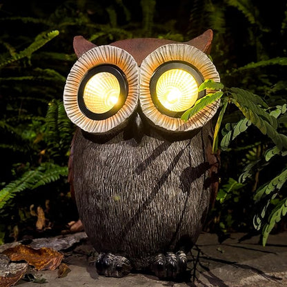 DKJOCKY Owl Gifts for Women, Solar Owl Decorations for Yard, Garden Oranments Outdoor Gardening Gifts for Mom Women Grandma Wife