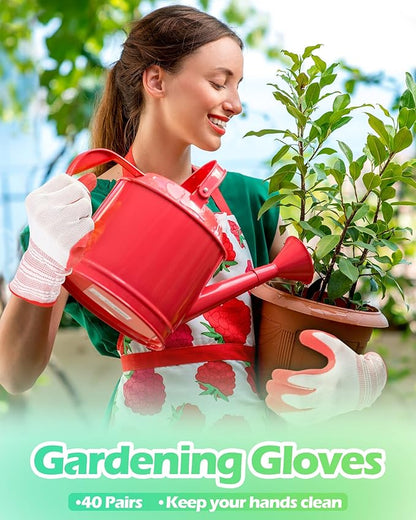 Irenare Gardening Gloves Bulk for Women Ladies Breathable Rubber Coated Garden Glove for Yard Outdoor Work with Grip