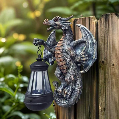 Dragon Tree Hugger with Solar Lantern 10.4 Inch Dragon Lamp Decor Statue Garden Yard Outdoor Outside Thoughtful Gifts for Women Mom Grandma