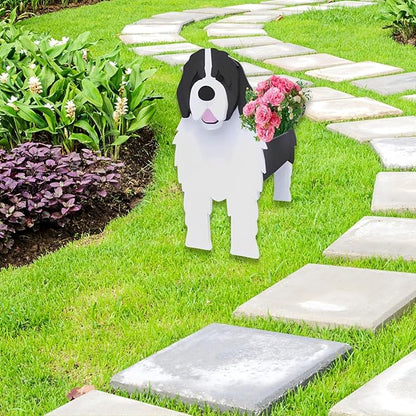 Newfoundland Dog Planter Plant Pots,Cute Dog Flower Planter,Gifts for Pet Lovers,Unique Animal Plant Pots,Office,Indoor Outdoor Garden Decor(9.45 * 6.77 * 13.99in)