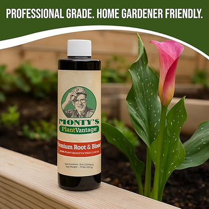PlantVantage Root & Bloom Fertilizer - Concentrated Liquid Fertilizer for Strong Roots and Big Blooms - Bloom Plant Food for Trees, Shrubs, Flowers and Vegetables - Ideal Soil and Foliar Spray - 8 oz