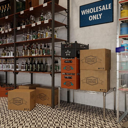 Wire Shelving Kit | NSF Commercial Storage Rack Unit (1-Tier | 14" Height, 18" Deep x 30" Wide)