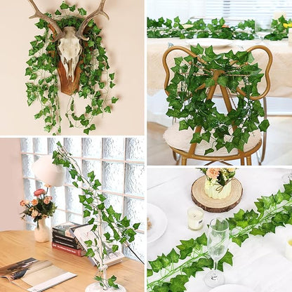 BLEUM CADE 30 Strands 210Ft Fake Vines for Bedroom with Fake Leaves, Cute Artificial Hanging Ivy Vines Fake Plants for Christmas Party Garden Store Wall Room Decor Aesthetic