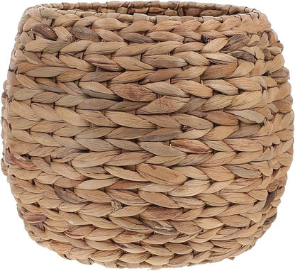Woven Planter Basket, Seagrass Basket Planters, Hyacinth Woven Flower Pot Rattan Wicker Plant Pot, for Desktop and Home Organization