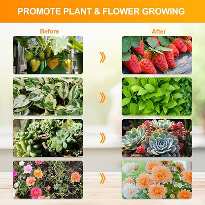 4-Head Grow Light with Stand 100W, FECiDA 2025 Grow Lights for Indoor Plants, Full Spectrum LED Plant Grow Light for Houseplants, Bonsai Tree, 4,8,12,16 Hr Timer and 360° Gooseneck