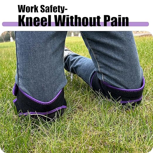 Women Knee Pads for Gardening & Cleaning Floors, EVA Foam Knee Protectors with Straps, Comfortable Mens Kneeling Pads for Housework, Mechanic, Carpet Cleaning - Lightweight & Waterproof for Christmas- Plus Size