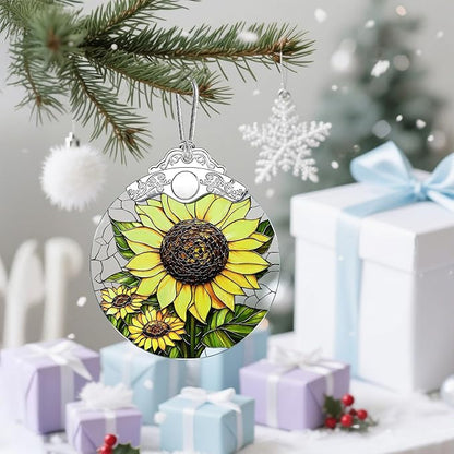Sunflower Christmas Ornaments: Christmas Tree Ornaments, Holiday Decor for Flower Lover, Stocking Stuffers, Gift Ideas, Xmas Gifts & Gifts for Sunflower Plant Lover