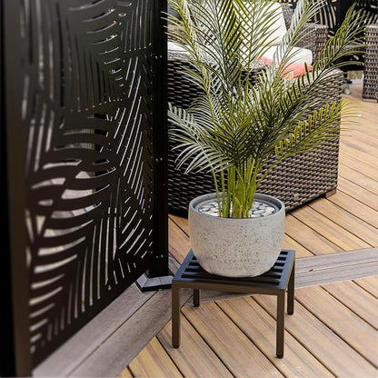 Zhongma 2 Pack 12" Sturdy Potted Plant Stand Flower Pot Holder Heavy Duty Construction, Square Low Plant Stand 12 x 12 x 7.87 inch for Home Indoor and Outdoor, Sturdy plant riser and saucer without Installation Required