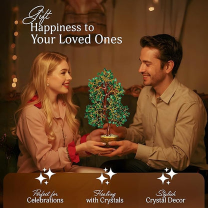 Green Aventurine Crystal Tree, Gemstones and Crystals, Crystal Tree for Positive Energy, Spiritual Gifts, Home Office Decor