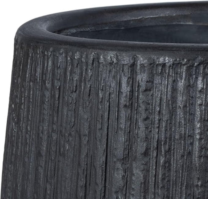 SAFAVIEH Outdoor Collection Francia Grey Concrete Planter (Fully Assembled)