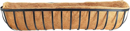 Arcadia Garden Products Hanging Window Basket Metal Trough, 48-inch
